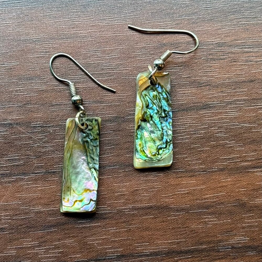 Sweet Abalone Rectangle Earrings